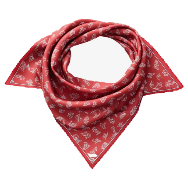 Printed bandana, red paisley