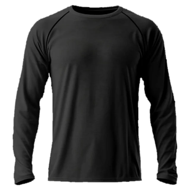 Custom long sleeve t-shirt, black